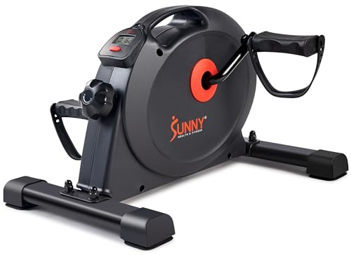 Sunny Health & Fitness Under Desk Smart Mini Pedal Exerciser, Dual Function Exercise Cycle Bike with Low Profile Design - SF-B023005DGY