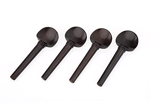 4pcs Ebony Wood Cello Pegs, Lightweight Tuning Accessories for 4/4 Cello, Exquisite Craftsmanship Tuning Pegs