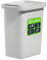 KADAX Poubelle avec couvercle à charnière, rectangulaire en plastique, avec poignée de transport, pour tri des déchets, gris 12 l