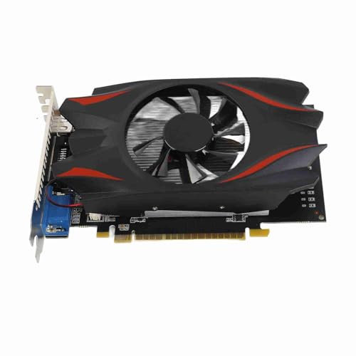 Bonbela Scheda Grafica da Gioco DDR5 da 2 GB a 128 Bit Risoluzione 2560x1600 Scheda Video PCI Express 2.0 16X Slot PCIE con Ventola