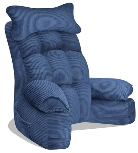 YDCEULARDOH Reading Pillow for Bed Adult – Large Bed Pillow with Arms, Supportive Back Pillow for Sitting Up in Bed for Reading, Watching TV, or Gaming