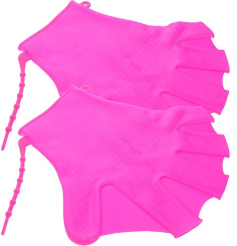 YARNOW 1pair Webbed Swimming Gloves for Boy Girl Swim Training Hand Fins for Pool and Water Activities for Beginners Freestyle