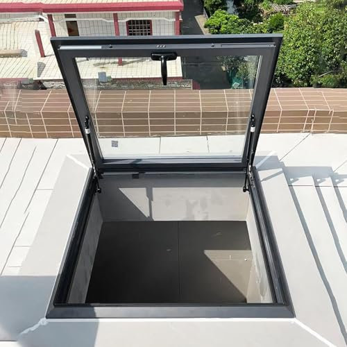 Ventanas de tejado,claraboya de techo,ventana de techo de salida,claraboya con luz natural para sótano,ventana de techo con vidrio templado de doble capa, para ático,solario,sótano,650X500mm