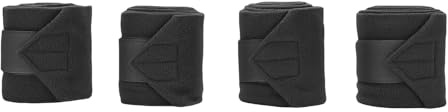 ZAWELIYO Juego de Vendajes para Patas de Caballo de Lana, Comodidad Ajustable para Montar y Entrenar, 4 Uds., 9,8 Pies (Negro)