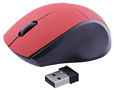 T'nB Souris Ergonomique Verticale sans Fil, Inclinaison 53°, Clics Silencieux, Bluetooth & USB-A, Batterie Rechargeable 500mAH, DPI Ajustable 1600 – Rouge