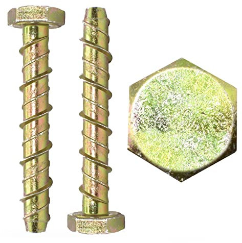 8 viti di ancoraggio per calcestruzzo e muratura autentiche Thunderbolt®, M8 x 100, con testa esagonale (V35157)