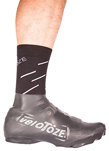 veloToze Short Mountain Bike and Gravel Shoe Cover - Black Large