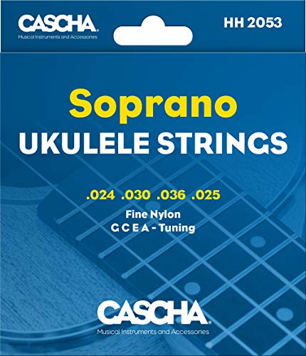 CASCHA Premium Corde per Ukulele Soprano - Set di 4 corde (G C E A)