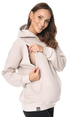 MijaCulture mammamode 2-i-1 amningströja & mammatröja amningströja Molly M001, Beige, XL