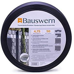 Bauswern Bandes Brise-Vue Premium 700g PP - Résistant aux Intempéries, Facile à Monter - 700 g/m² L 50 m x H 4,75 cm RAL7016 (Anthracite)