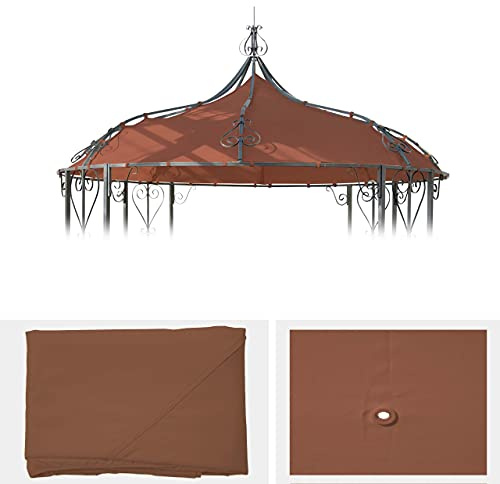 Mendler Funda de repuesto para pérgola Pabellón Almeria Ø 3 m – terracota marrón