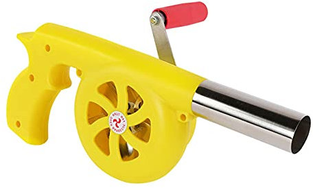 MISOYER Souffleur d'air pour Barbecue - souffleur d'air Portable à manivelle - Manivelle Manuelle pour Pique-Nique en Plein air Camping Cuisson feu Soufflet Bois Grils Accessoires