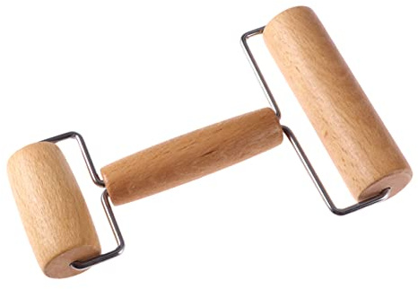 MAGICLULU Mattarello in Legno a Forma di T per Pizza e Ravioli, Superficie Antiaderente, Leggero e Portatile, per Panetterie e Pasticcerie