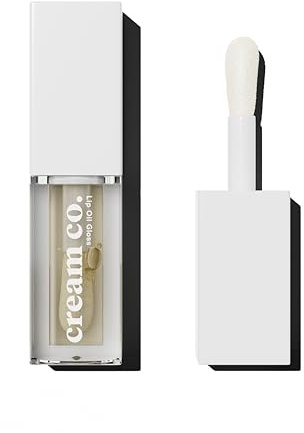 cream co. Lip Oil Gloss mit Vitamin E, Jojobaöl & Fruchtöle 5 ml, Vegan Glänzender Lipgloss für Voller Wirkende Lippen, Nicht Klebriges Nährendes Lippenöl, Hydrating Lippenpfleg, Vanille