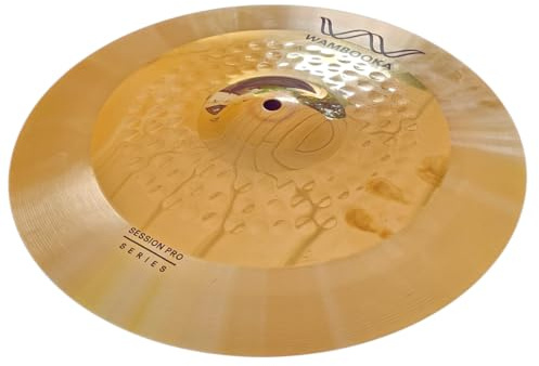 Wambooka Cymbals - Piatti martellati per batteria acustica in lega B8 Serie Session Pro - Hi-Hat 14 - Crash 16 Crash 18 - Ride 20 (HI-HAT 14)