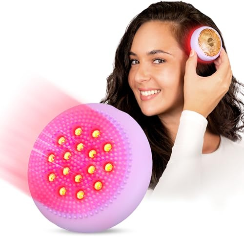 Luna 4 Hair 2-in-1 Head Tool for Growth with Red Light Therapy - Silicone Scalp Cleanser & Electric Massager for Regrowth