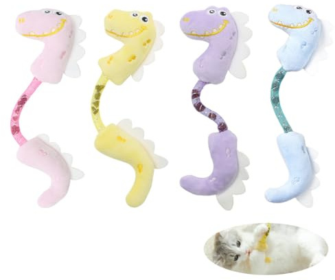 4 Pièces Jouets à l'herbe à chat, jouet chat d'herbe à Chat, Bâtons à Mâcher pour Chats, Jouets pour Chats, Jouets de Soins Dentaires pour Chats, Bâtonnets Herbe à Chat pour Grincer des Dents