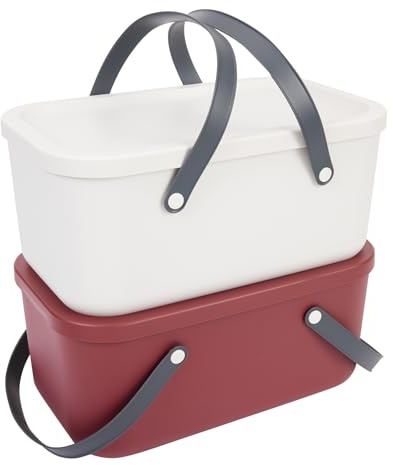 Rotho Ruma Bärkorgset 12 l 2 st RUMA, plast (PP) BPA-fri, färgglad, 12 l (46 x 26,3 x 32,4 cm)