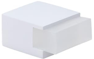 EVI Herrajes | Tope para Puerta de Suelo - Diseño Cuadrado | 20x14mm | Acero - Lacado Blanco | Montaje Adhesivo| I-197/14