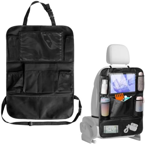 Proteggi Sedile Auto Bambini Posteriore, Organizer Sedile Auto Posteriore, Schienale Auto, Organizer Auto Bambini con Taschina, Protezione Schienale Auto Impermeabile