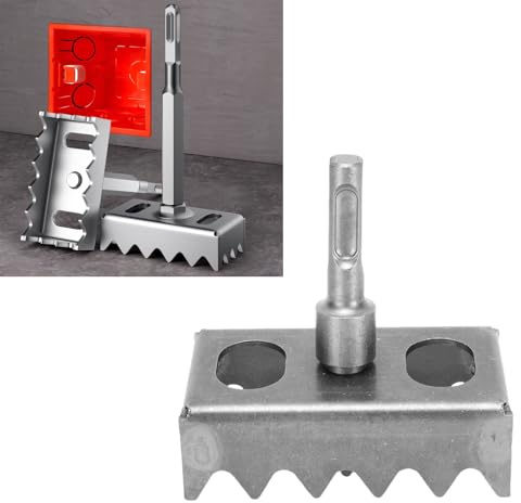 Oreilet Coupe-trou carré pour Boîte électrique, Perforateur Fente Rectangulaire Efficace et Durable, Scie DéCoupe Boîte Jonction Type 86 pour Outils Coupe Sorties Béton Brique