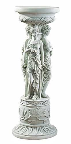 Design Toscano KY992 Chatsworth Manor Neoclassical Pedestal Column Plant Stand, Antique Stone