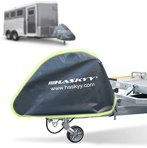 HASKYY Copertura per timone XXXL, 130 x 75 cm, impermeabile, per rimorchi, roulotte, telone per camion, copertura universale per gancio di traino, colore: neon