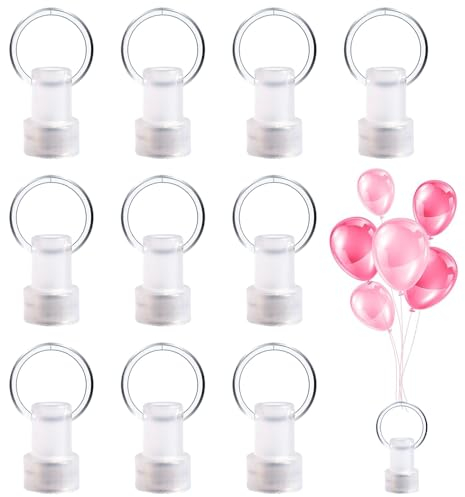 Ballongewicht für Helium, 10 Stück Luftballon Beschwerer, Helium Ballongewichte Kegel Luftballon Beschwerer Kunststoff Set für Hochzeit Geburtstag Party Dekoration(Runden)
