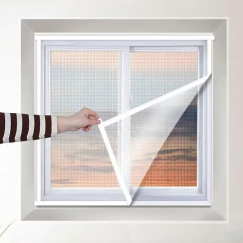 75x190cm,Mosquito Fly Screen Nets for Window, Upgrade Window Insect Screen Mesh Net DIY Bug Bee Anti Mosquito Protector Kit, with Self-Adhesive Tapes