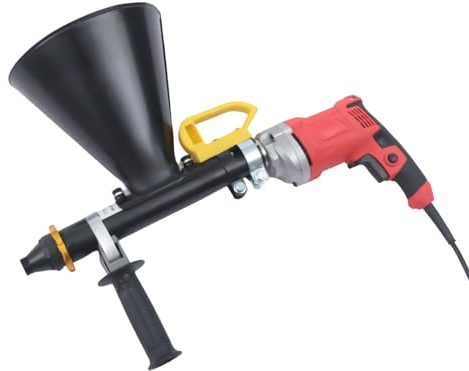 Pistolet à joints électrique pour mortier - Pistolet à mortier électrique avec 2 buses (plates et rondes) - Pistolet à mortier avec huile - Pistolet à joints pour mortier portable