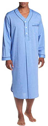 Camicie da notte da uomo a maniche lunghe in cotone, vestaglia da uomo lunga, sleepshirt oversize tinta unita sleepwear casual pigiameria morbida sleepshirt comoda loungewear vestito da notte loose