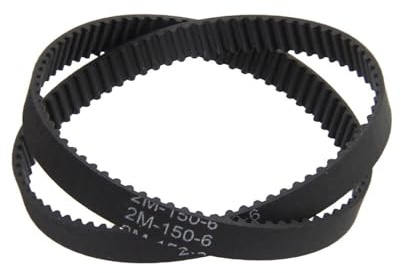 Pizgear 2 pezzi cinghia dentata for aspirapolvere 2M-150-6 perimetro 150mm larghezza 6mm denti 75 trasportatore sincrono for elettrodomestici Cinghia a rulli per spazzola aspirante