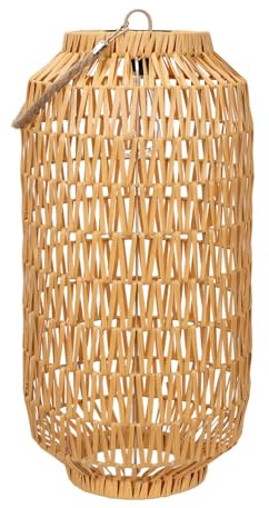ValueLights | Natural Rope Solar Powered Lantern Outdoor Garden Light Floor Lamp