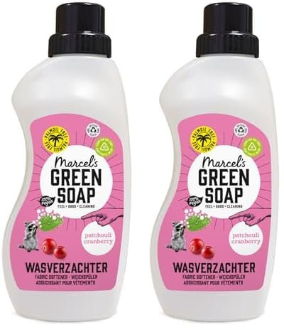 Marcel's Green Soap - Weichspüler Patchouli & Cranberry - Weichspüler - Frei von Plastik und Palmöl - 100% umweltfreundlich - 100% vegan - 97% biologisch abbaubar - 750ml (Packung mit 2)
