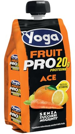 Yoga Fruit Pro 20g ACE Senza Zuccheri Aggiunti ad Alto Contenuto Proteico, Senza Glutine, Bevanda Proteica, 250ml x12