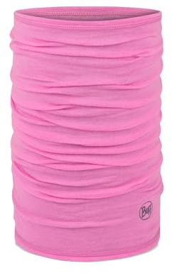 BUFF®| Braga de cuello Merino Lightweight Bufanda Multifuncional 100% Lana Merino, Senderismo, Aire Libre, Sostenible, Ligera, Fina Hombre Mujer Talla única Rosa oscuro
