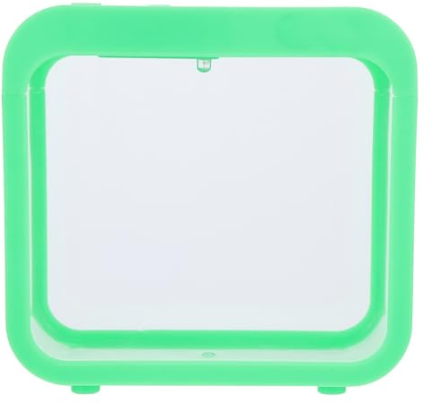 KESYOO Mini Acquario Betta in Plastica con Luce LED Multicolore, Vasca da Tavolo per Allevamento Pesci Rossi, Decorazione Minimalista per Casa e Ufficio