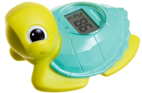 Dreambaby Baby Bath & Room Thermometer - Floating Turtle Toy for Water Temperature Monitoring - Turtle Temperature Monitoring for Newborns, Infants, and Toddlers with Fahrenheit Display