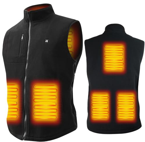 ARRIS Gilet riscaldato uomo Donna Gilet in pile caldo elettrico regolabile per escursionismo all'aperto Caccia in campeggio