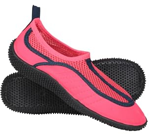 Mountain Warehouse Bermuda Kids Aqua Shoes - Neoprene Swim Shoes, Mesh Panels Wet Shoes, Lightweight Water Shoes, Slip On - Spring Summer, Beach, Water & Diving Pink Kids Shoe Size 13