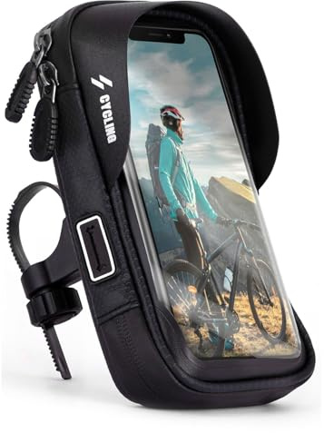 ONEFLOW Handyhalterung Fahrrad Lenkertasche Wasserdicht für alle Acer Modelle Fahrradhalterung 360° Drehbar Handyhalter Motorrad Fahrradtasche Lenker Smartphone Halterung mit Fenster, Schwarz