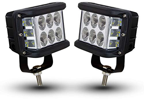 Willpower 2pcs 10cm 60W Faro da Lavoro LED 12V 24V Faretto LED Spot Luci di Lavoro Sparatutto Laterale Fari Led Fendinebbia Luci per Trattore Auto Fuoristrada Camion ATV Barca 4x4