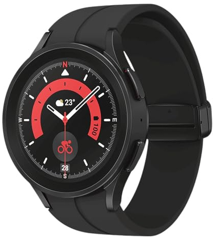 Samsung Galaxy Watch 5 Pro 45mm Bluetooth Smartwatch, Body, Health, Fitness, Sleep, Heart Rate Tracker, Improved Battery, Sapphire Crystal Glass, GPS Route Tracking, Titanium Frame, US Version, Black