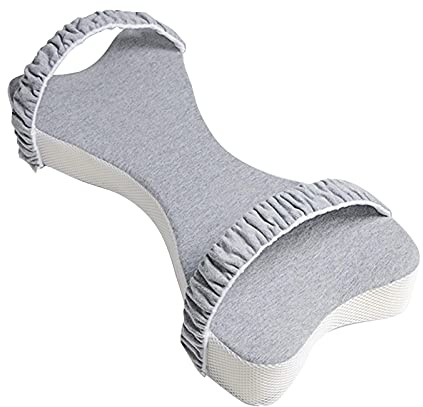 Cuscino ortopedico per ginocchia in schiuma, 50 x 24 x 8 cm, cuscino di supporto per gambe con cinghie, cuscino ortopedico per gambe per dormire, cuscino per dormire sul lato, cuscini ergonomici per