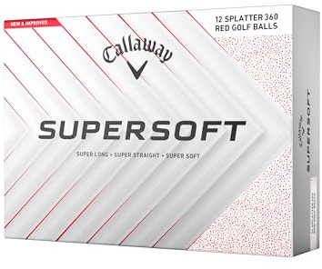 Callaway Golf Supersoft Golf Ball 2025, Splatter Red