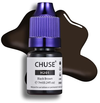 CHUSE PMU Hybrid flytande ögonbrynspigment 0,24 oz/7 ml (H201 svartbrun)
