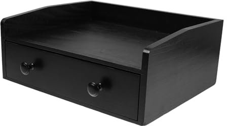 Genérico Organizador De Cajones De Madera Para De Café y Bolsitas De Té Soporte Negro Para Escritorio Diseño Compacto Adecuado Para Cocinas y Oficinas Almacenamiento