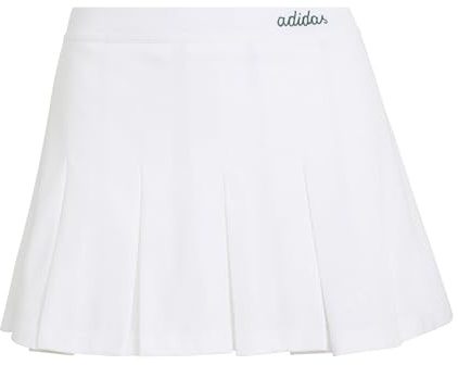 adidas Women's Seasonal Essentials Colorpop Skirt with Inner Leggings, White/Collegiate Green, S