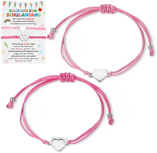 AUEFUDQ 2PCS Bracelet Enfant Fille Coloré Bois Fleur Coeur Papillon Bijoux Élastique Bracelet Amitié pour Petits Cadeaux Anniversaire Fille Noël Fête Jouet