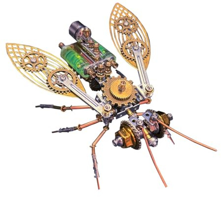 Modello di puzzle in metallo 3D per 16+, kit di montaggio meccanico delle api, kit di costruzione di insetti Steampunk 218PCS